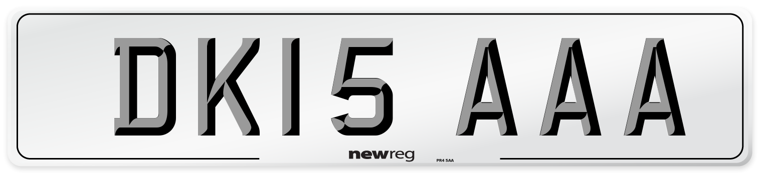 DK15 AAA Number Plate from New Reg